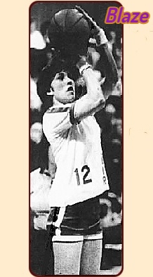 Carol 'Blaze Blazejowski, Montclair State's woman basketball player, #12, shooting a foul shot. From The Sunday Record (Hackensack, New Jersey), June 29, 1997.