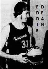 Image of Eddie Dean, boys basketball player on the Central Jersey Christian High School (New Jersey), in his number 33, Kingsmen uniform, after receiving the game ball for scoring his 1,000th career point. Clipped from the Asbury Park Press, Asbuy PArk, N.K., February 9, 1977.