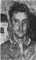 Portrait image of basketball player, Ike Garske, from The Bismarck Tribune, Bismarck, North Dakota, January 16, 1950.