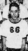 Boys basketball player, John Starrick, St. Joseph's Junior High, pictured, cropped from team photo, number 66. from The Plain Speaker, Hazleton, Pennsylvania, February 22, 1956.