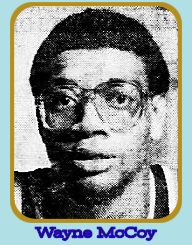Portrait of boys basketball player Wayne McCoy of Long Island Lutheran (New York). From the Daily News, New York City, June 19, 1977.