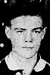 POrtrait of basketball player Don Rumpf, in the Suburban Home Talent Basketball League. From The Capital Times, Madison, Wisconsin, January 22, 1942.