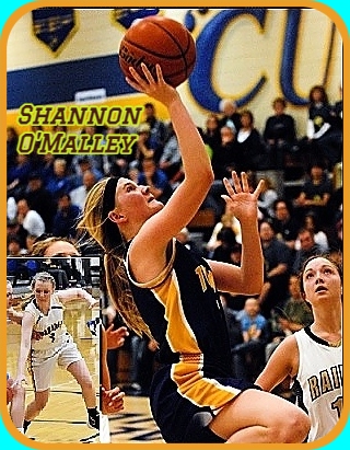 Action photos of girls basketball player, Shannon O'Malley, Centreville High School (South Dakota). Photography by James D. Cimburek, YAnkton Press & Dakotan.