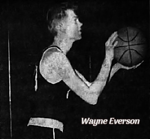 Image of Wayne Wverson, boys basketball player, Wayne Everson, Hudson High School (South Dakota), shown shooting a foul shot to our right. From the Sioux Falls Argus-Leader, Sioux Falls, South Dakota, December 12, 1963.