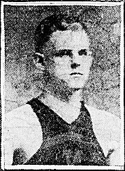 Portrait of Joe Mcunn, high school basketball player for Norwin High, Pennsylvania. From The Pittsburgh Sunday Post, March 20, 1921.
