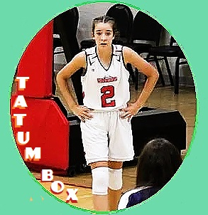 Tatum Box, #2, Waxahatchie Prep basketball player, with hands on hips.