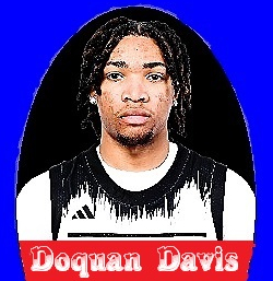 Shoulder length portrait of Doquan DAvis, basketball player on Team Agent of the Overtime Elite league in Atlanta.
