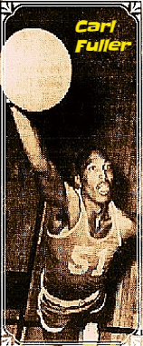 From above, Carl Fuller, Bethune-Cookman number 51, going up for a dunk. From the Orlando Sentinel, Orlando, Florida, May 12, 1988.