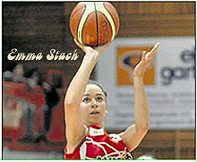 Image of Emma Stach, shooting for BG 89 Hurricanes in January, 2012.