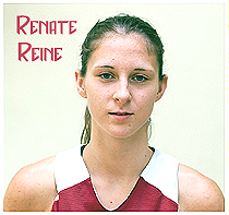 Image of Renate Reine, Latvian female basketball player who scored 61 points in one game. Photo by Eriks Biters.