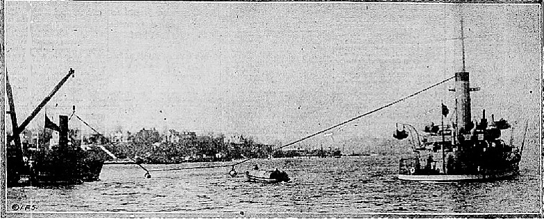 Feb. 18, 1917 Philadephia Inquirer U.S.S. Amphitrite laing down cable