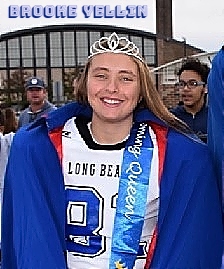 Brooke Yellin being crowned homecoming queen of Long Beach High School, New York, October 25, 2019. From Long Beach School District via Patch.